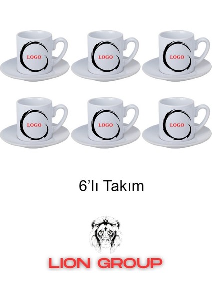 6 Kişilik Kahve Fincan Takımı Kişiye Özel Tasarlanabilir