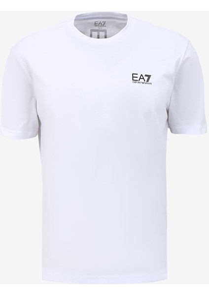 Slim Fit Bisiklet Yaka Beyaz Erkek T-Shirt 8NPT18PJ02Z