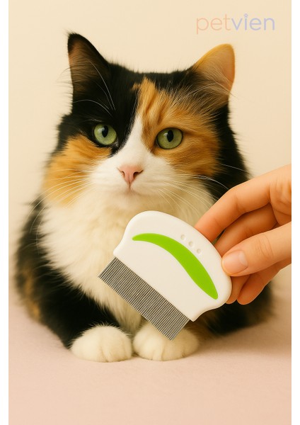 Kedi ve Köpek Için Bit Pire Temizleme Tarağı - Evcil Hayvan Pire Tarağı