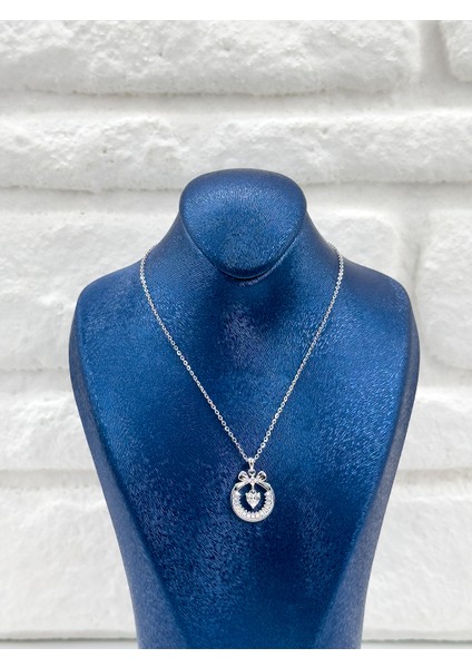 Özel Tasarım Fiyonk Kadın Gümüş Kolye