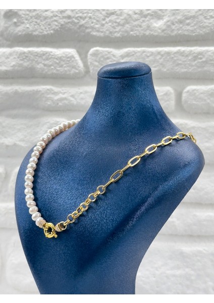 Incili Özel Tasarım Gemici Kilitli Kadın Gümüş Kolye fiyatları