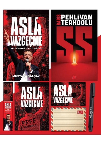 Asla Vazgeçme - Ayraç - Kartpostal - Poster - Ss - Atatürk Imza Baskılı Kalem