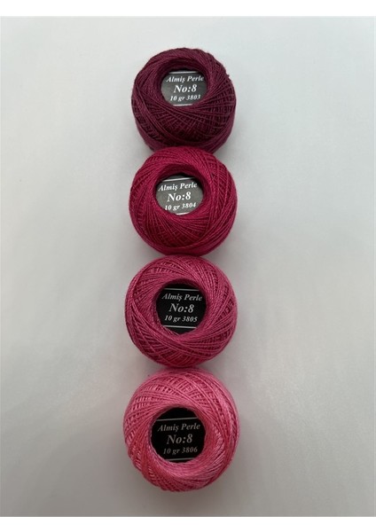 Almiş Perle Etamin-kanaviçe 4'lü Iplik Seti (10 Gr-No:8) 3803-3804-3805-3806