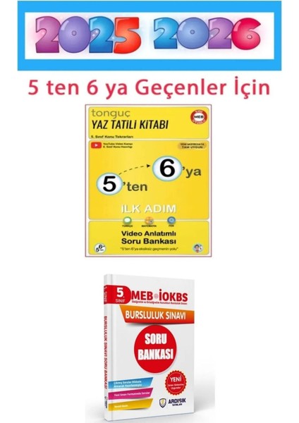 5'ten 6'ya Hazırlık Kitabı ve Bursluluk Kitabı