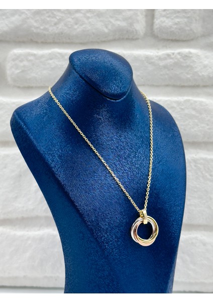 Gold Renk Olimpiyat Modeli Kadın Gümüş Kolye fiyatları