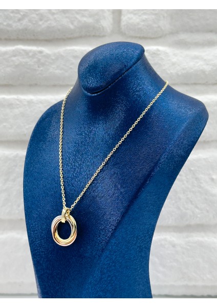 Gold Renk Olimpiyat Modeli Kadın Gümüş Kolye modelleri