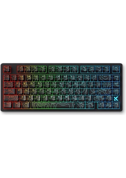 Jet 75 E-Sport Black Topographic %75 Hall Effect Starburst Manyetik Switch Rgb Hotswap Mekanik Gaming Klavye (MC-JET75-3)
