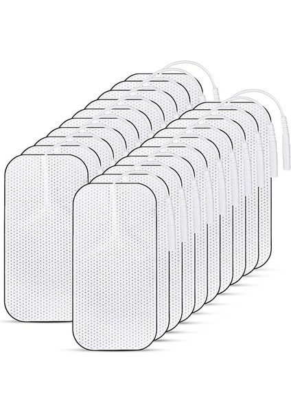 5 Paket, 20 Adet 5x9 cm Tens Elektrod Pedi, Güçlendirilmiş Yapışkanlı Kumaş Yüzey