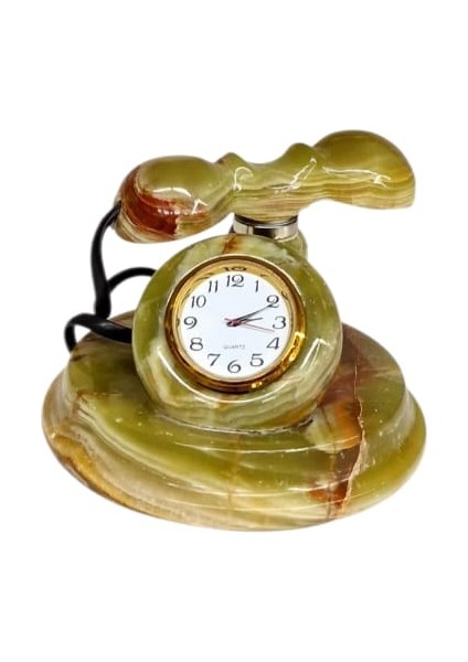 Orjinal Onyx Taşı Nostalji Telefon Masaüstü Saat fiyatları