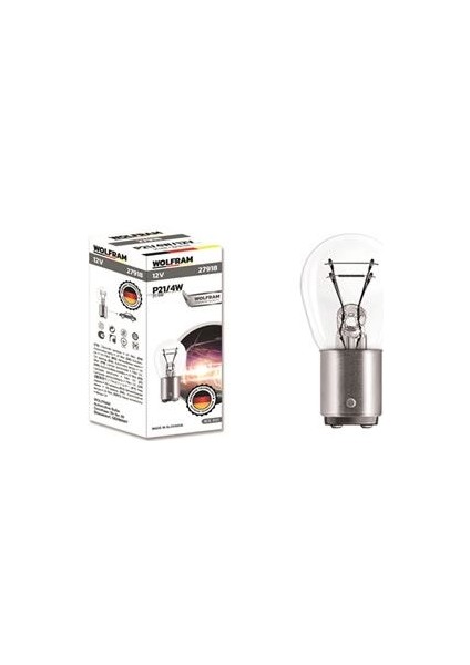 27918 - Ampül P21W 12V 21W 1016 Ampul Çift Duy Yakın Tırnak