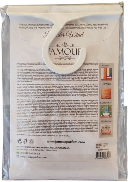 Lavanta Kokulu Askılı Dolap ve Çekmece Kokusu 3'lü Paket modelleri