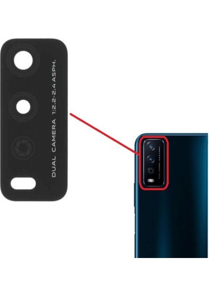 Vivo Y12S Uyumlu Kamera Camı Kamera Lensi