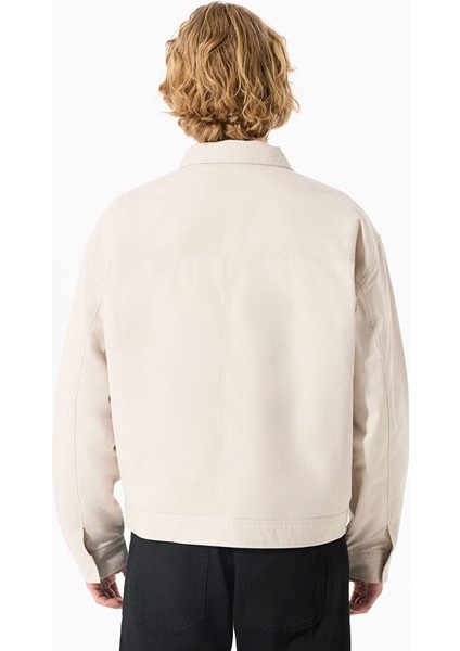 Kırık Beyaz Erkek Ceket Standart Ceket J30J326713PDH Zıp Jacket indirimleri