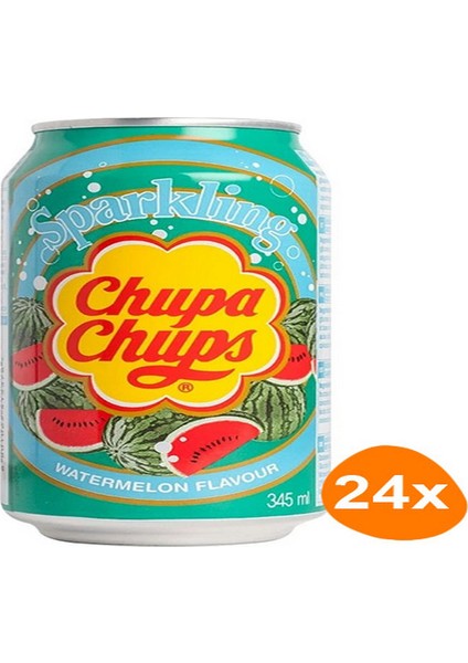 Chupa Chups Sparkling Watermelon Flavour 345 ml x 24'lü
