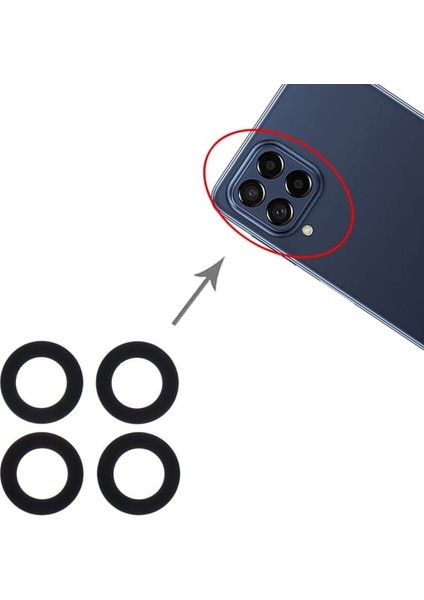Samsung M53 Uyumlu Kamera Camı Kamera Lensi Sade