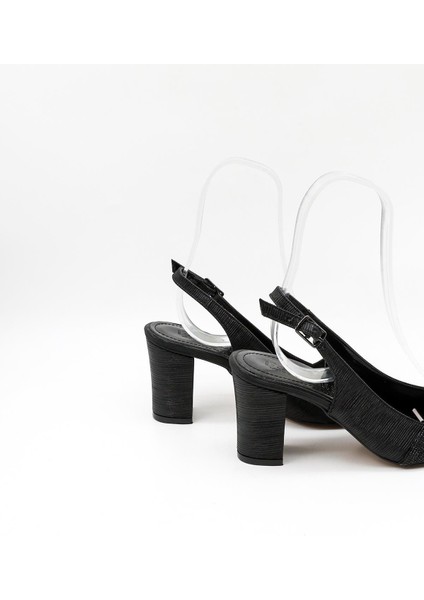 Taşlı Kısa Kısa Topuklu Abiye Kadın Ayakkabı PM172 Siyah Taş fiyatları