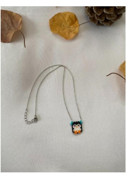 Miyuki Model Penguen Figürlü El Yapımı Kolye Gümüş Renk fırsatları