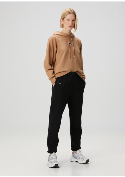 Bej Kapüşonlu Sweatshirt