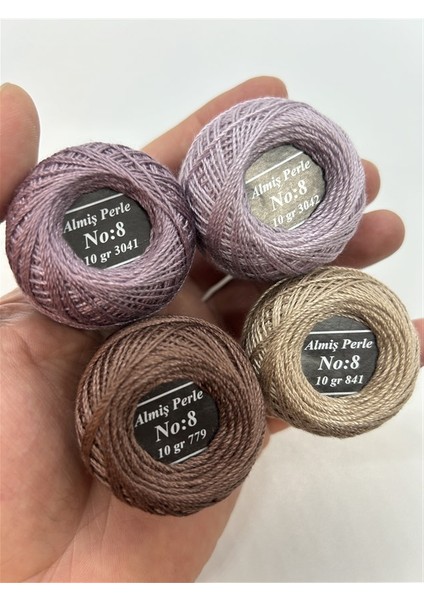 Almiş Perle Etamin-kanaviçe 4'lü Iplik Seti (10 Gr-No:8) 779-841-3041-3042