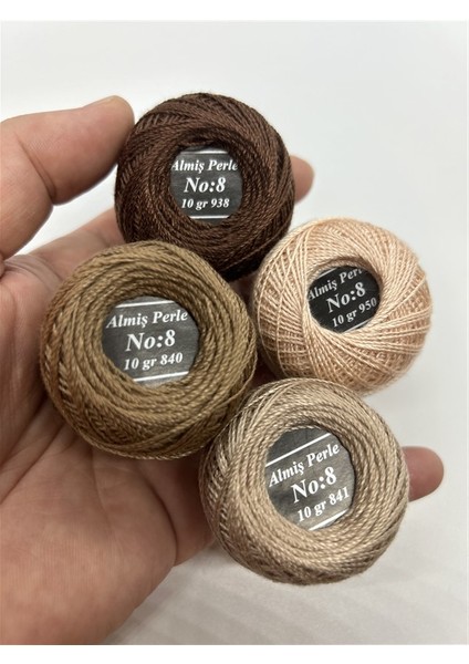 Almiş Perle Etamin-kanaviçe 4'lü Iplik Seti (10 Gr-No:8) 779-841-3041-3042