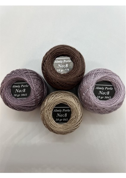 Almiş Perle Etamin-kanaviçe 4'lü Iplik Seti (10 Gr-No:8) 779-841-3041-3042
