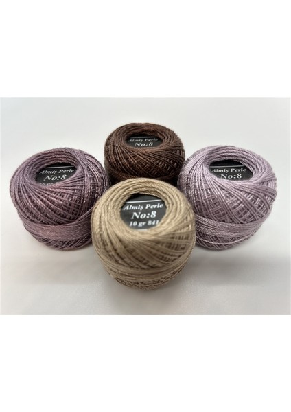Almiş Perle Etamin-kanaviçe 4'lü Iplik Seti (10 Gr-No:8) 779-841-3041-3042