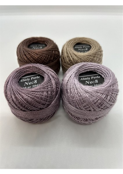 Almiş Perle Etamin-kanaviçe 4'lü Iplik Seti (10 Gr-No:8) 779-841-3041-3042
