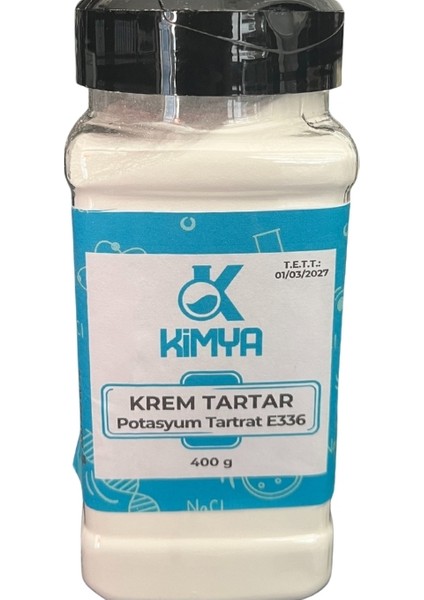 Krem Tartar (E336) 400 gr - Food Grade Potasyum Tartarat - Pratik Ambalaj