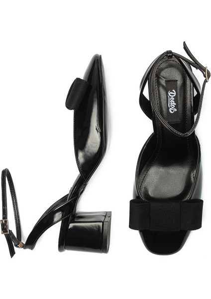 Kadın Siyah Platformlu Dolgu Topuk Günlük Rugan Ayakkabı Kaydırmaz Taban 720 fırsatları