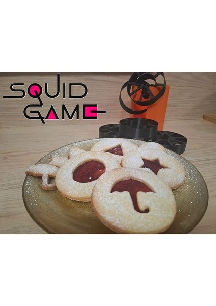 Squıd Game 5 Li Kurabiye Kalıbı ve Saklama Kabı