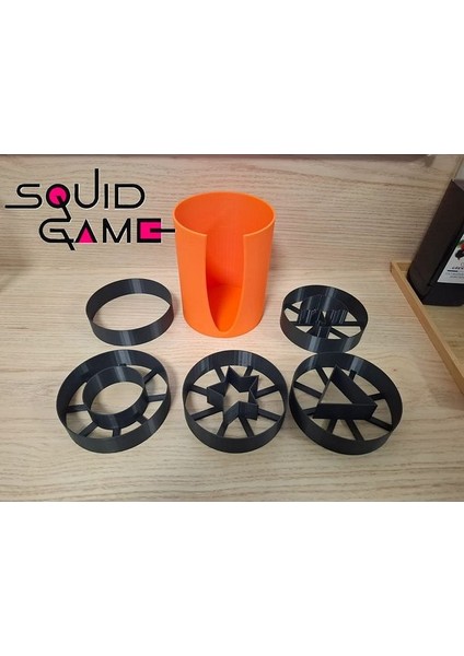 Squıd Game 5 Li Kurabiye Kalıbı ve Saklama Kabı