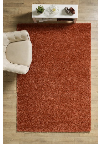 Modern Desensiz Kiremit Rengi Salon Halısı Oturma Odası Halısı Çocuk Halısı Yolluk Yumuşak Halı