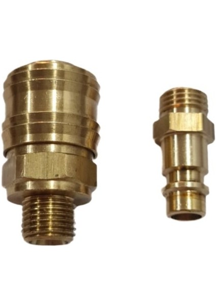 Kompresör Stoper Hava Jakı Hortum Gövde 1/4 Erkek ve Dişi Paket