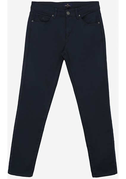 Normal Bel Düz Paça Slim Fit Lacivert Erkek Pantolon BBFW24MPT001