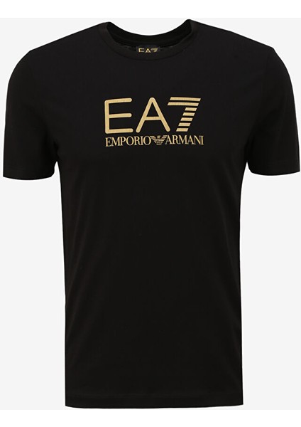 Bisiklet Yaka Siyah Erkek T-Shirt 3DPT08PJM9Z