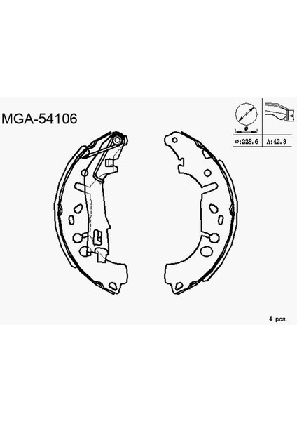 -54106 - Kampana Balata Levyelı ( Fıat: Lınea Grande Punto 05 - / Peugeot: Bıpper - )