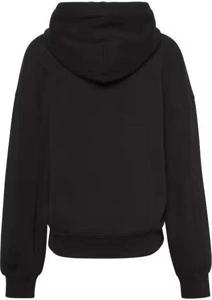 Kadın Logo Işlemeli Kapüşonlu Sweatshirt - Siyah fiyatları