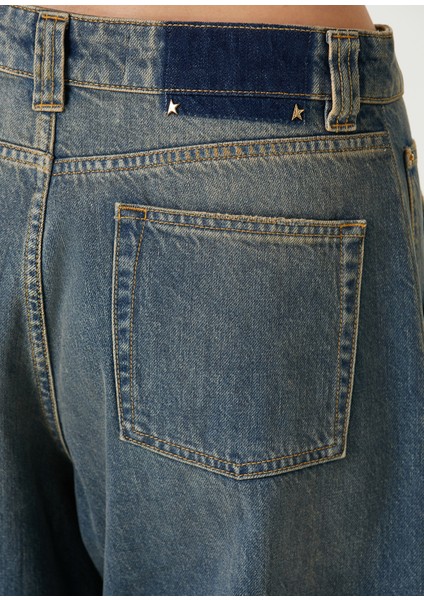 Mavi Wide Leg Kargo Jean Pantolon fırsatları