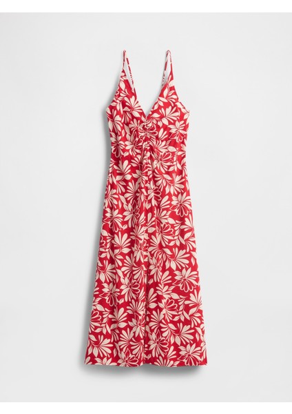 Kadın Kırmızı Askılı Maxi Slip Elbise fiyatları