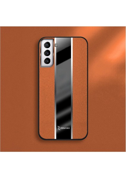 Samsung Galaxy S25 Uyumlu Kılıf Zebana Premium Deri Kılıf Kahverengi indirimleri