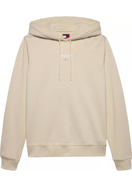 Kadın Regular Fit Kapüşonlu Logolu Sweatshirt - Açık Bej