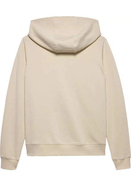 Kadın Regular Fit Kapüşonlu Logolu Sweatshirt - Açık Bej fiyatları