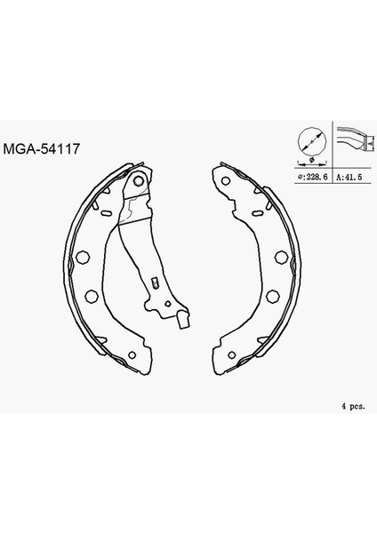 -54117 - Kampana Balata Levyelı 42MM ( Renault: Kangoo Kc0/1 Fc0/1 98 - 08) Buyuk Tıp