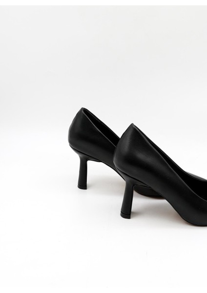 Taşlı Topuklu Aksesuar Detaylı Abiye Kadın Ayakkabı PM537 Siyah Cilt fiyatları