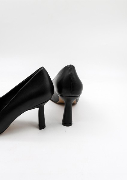 Taşlı Topuklu Aksesuar Detaylı Abiye Kadın Ayakkabı PM537 Siyah Cilt modelleri