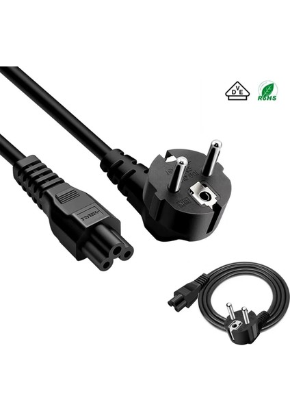 1.5 Metre 1.5 mt C5 Evrensel Dizüstü 3-Pin Şarj Fişi Güç Adaptör Kablosu Kablosu Hp Dell Toshiba Sony Asus Lenovo Samsung Dizüstü Bilgisayar Ceryan Enerji Güç Kablosu