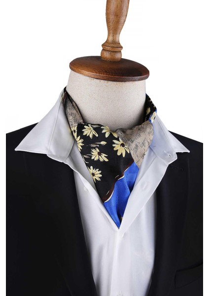 Çok Renkli Motif Desen Erkek Ascot Fular K641 fiyatları
