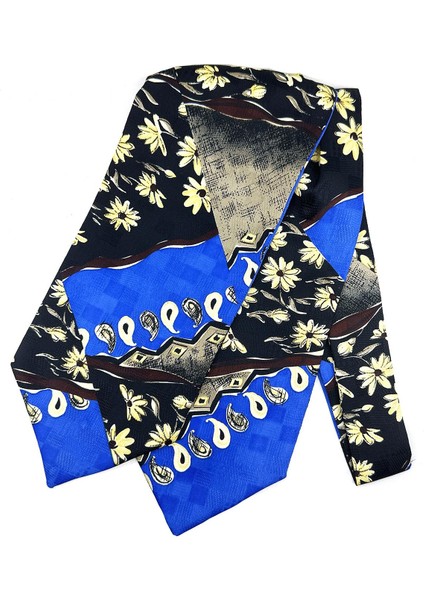 Çok Renkli Motif Desen Erkek Ascot Fular K641 fırsatları