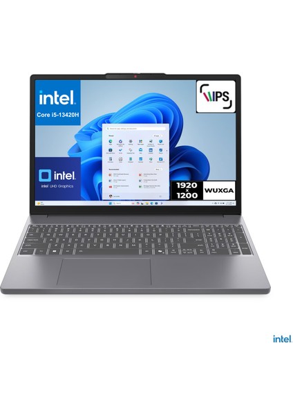 Ideapad Slim 3 Intel Core I5 13420H 24 GB 512 GB SSD Windows 11 Pro 15.3" Wuxga Taşınabilir Bilgisayar 83K1004ETRCB1