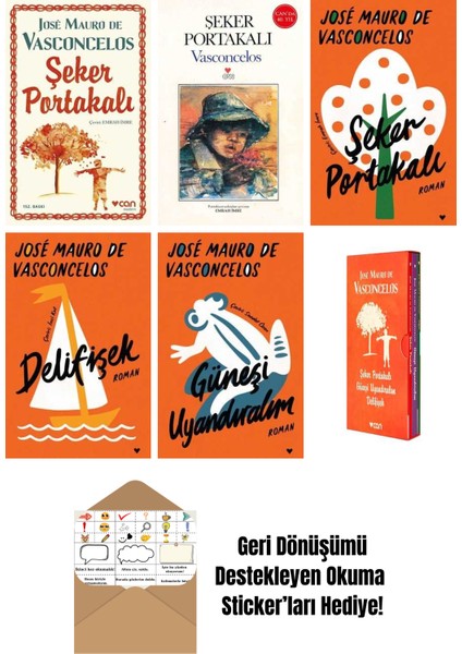 José Mauro De Vasconcelos 6 Kitap Seti + Okuma Sticker'ları